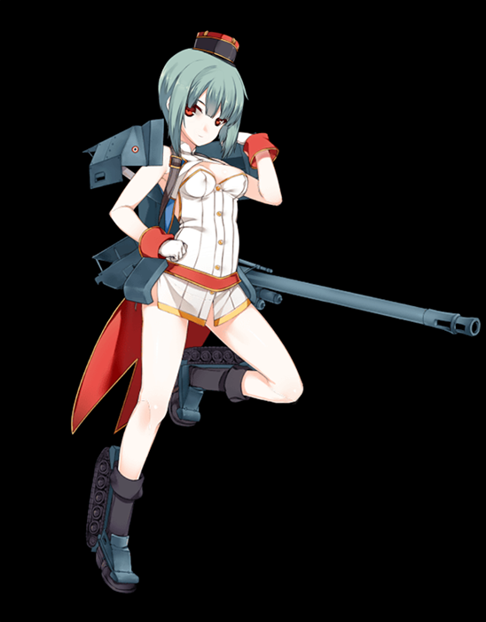 Lorraine 155 Mle. 50 AM illustration captured from her Live2D